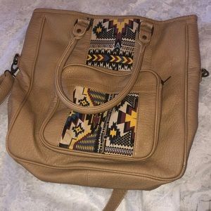 Western style leather-like tote